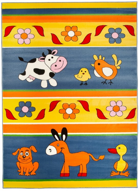 Dywan dziecięcy C798A KIDS niebieski