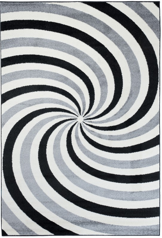 Dywan nowoczesny HIPNOTIZE Z037B DO SALONU DO PRZEDPOKOJU MODNY czarny