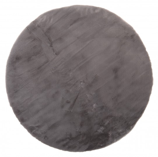 Dywan pluszowy DYWAN RABBIT PLUSZOWY KOŁO szary