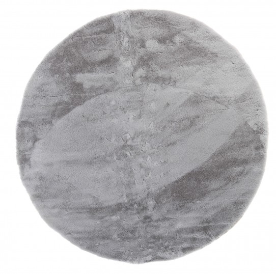 Dywan pluszowy DYWAN RABBIT PLUSZOWY KOŁO szary